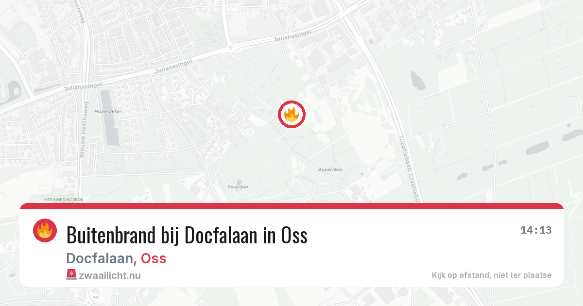 Buitenbrand bij Docfalaan in Oss — 15 jul 2026