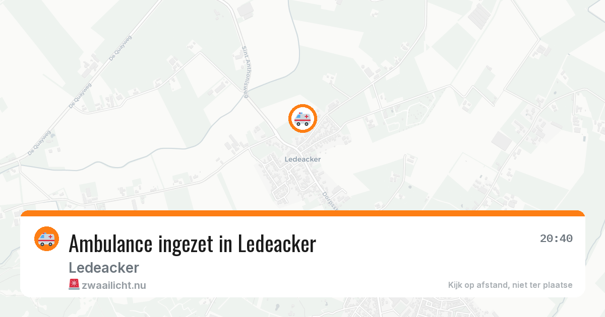 Ambulance ingezet in Ledeacker — 7 jun 2026