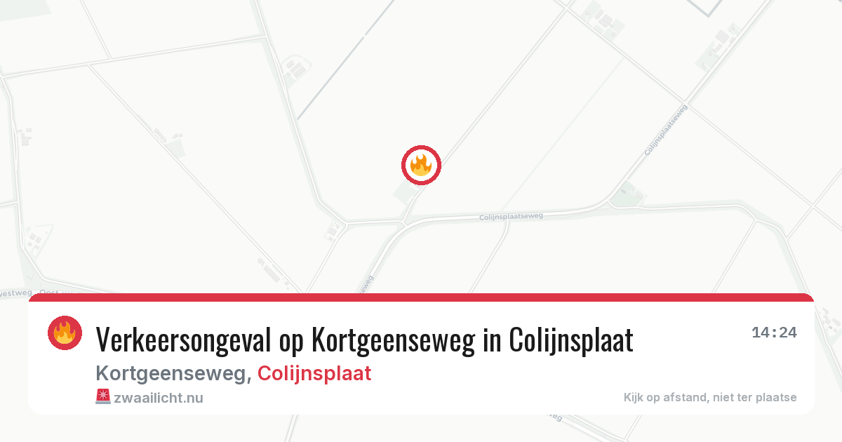 Verkeersongeval op Kortgeenseweg in Colijnsplaat — 12 mei 2026