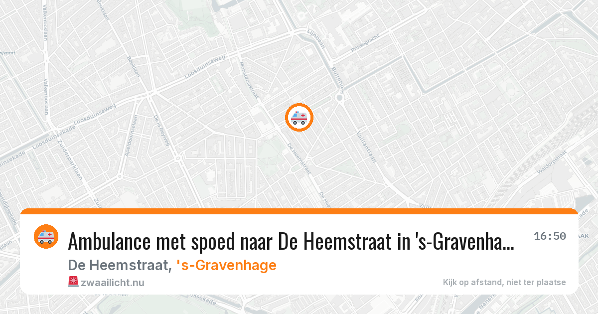 Ambulance met spoed naar De Heemstraat in 's-Gravenhage — 17 mei 2026