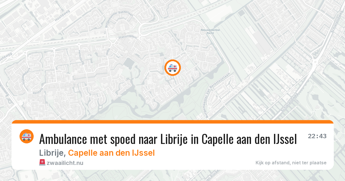 Ambulance met spoed naar Librije in Capelle aan den IJssel — 26 jul 2026
