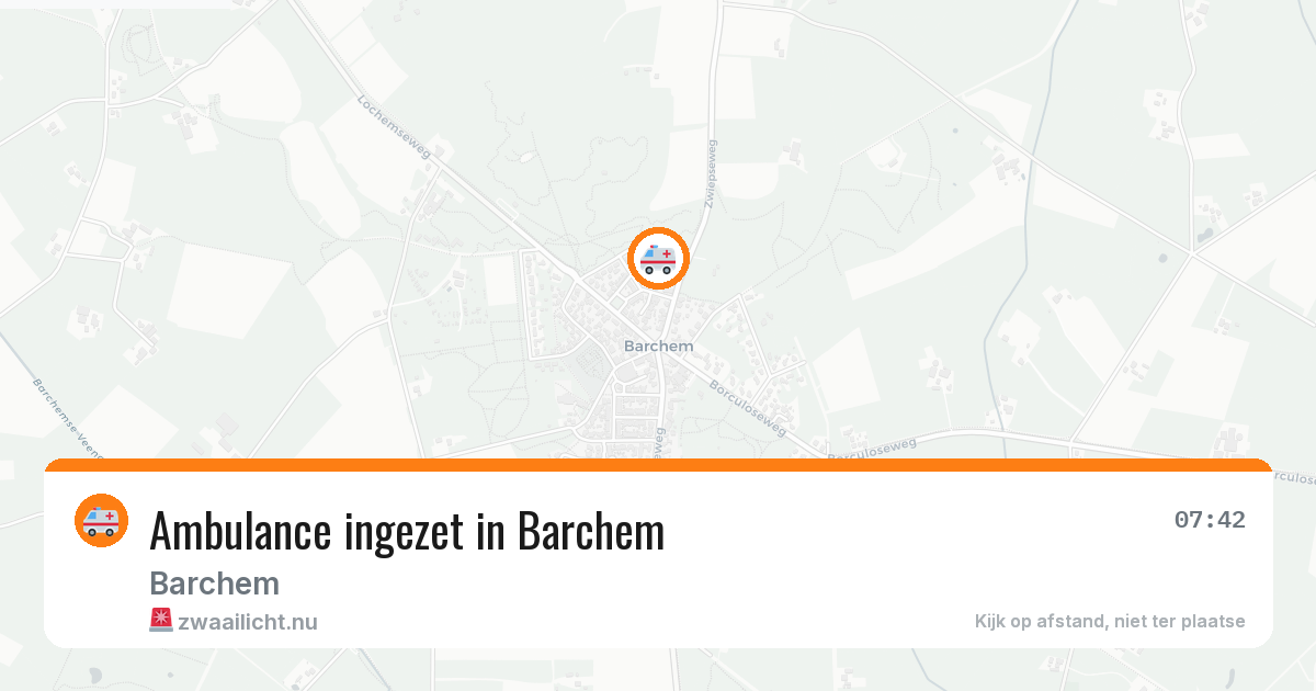Ambulance ingezet in Barchem — 2 jul 2026
