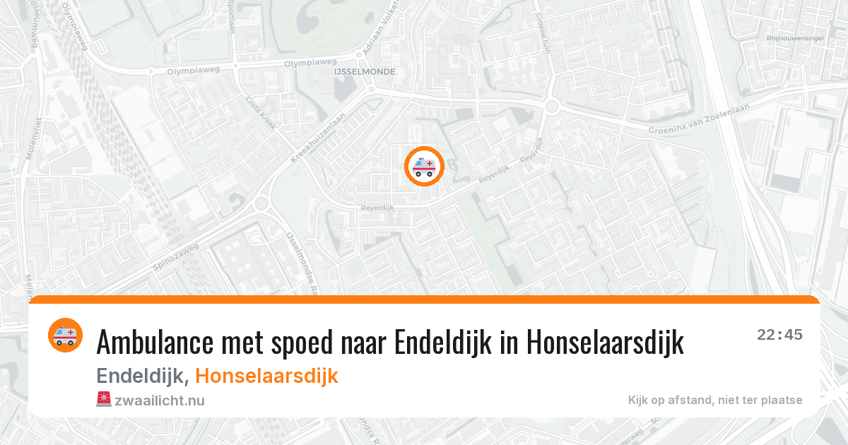 Ambulance met spoed naar Endeldijk in Honselaarsdijk — 20 jan 2026