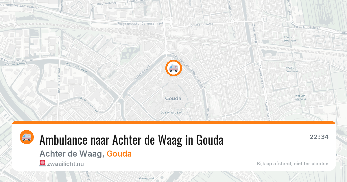 Ambulance naar Achter de Waag in Gouda — 16 apr 2026