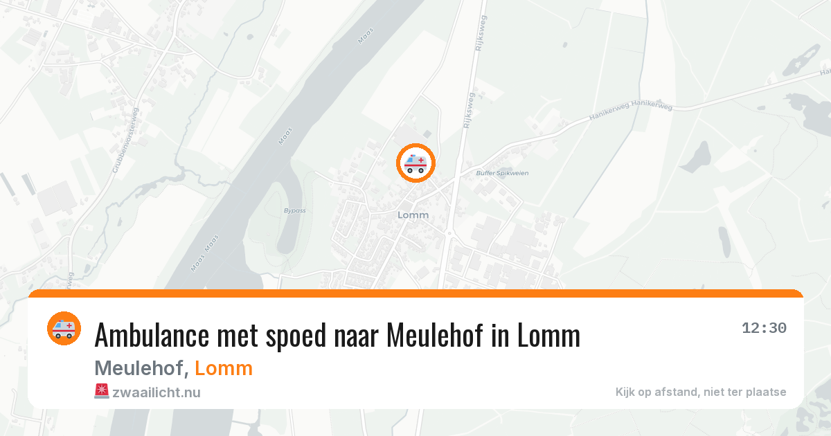 Ambulance met spoed naar Meulehof in Lomm — 29 jun 2026