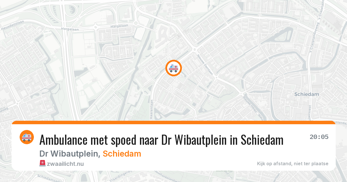 Ambulance met spoed naar Dr Wibautplein in Schiedam — 16 jul 2026