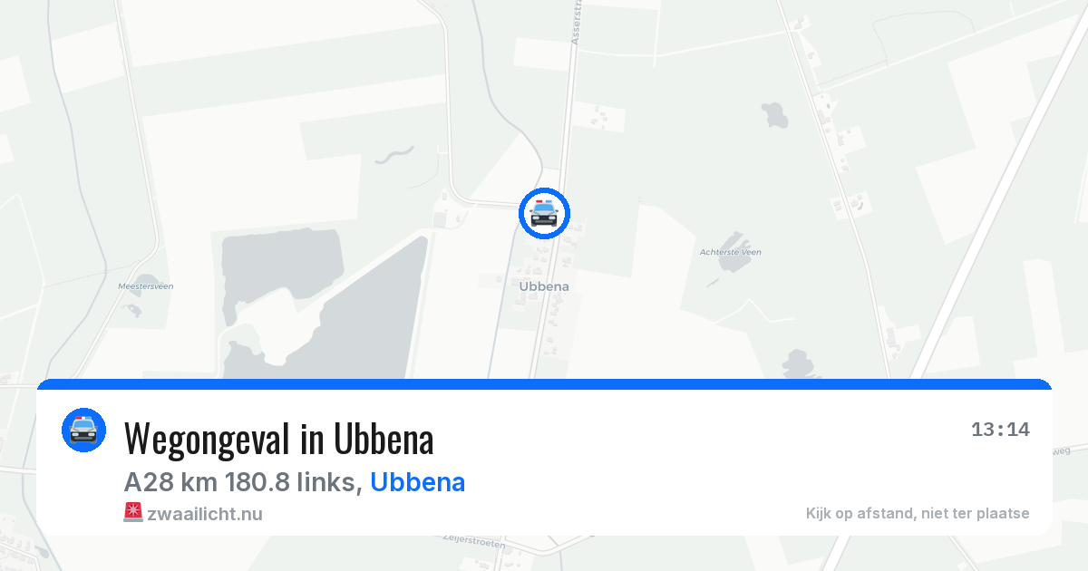 Wegongeval in Ubbena — 13 mrt 2026