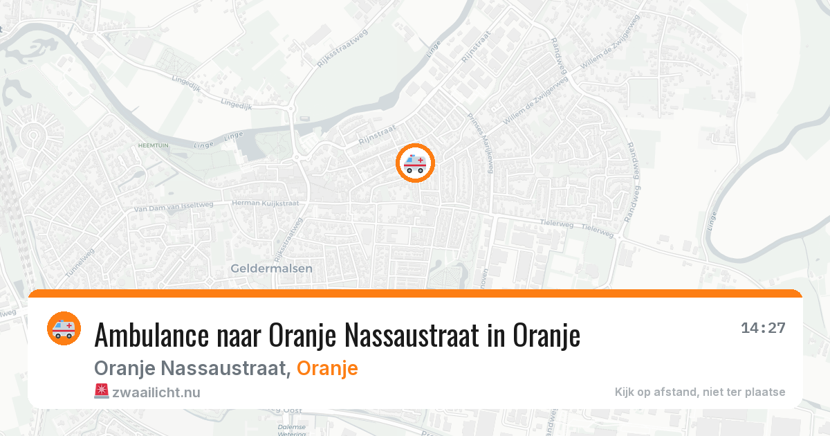 Ambulance naar Oranje Nassaustraat in Oranje — 19 jul 2026