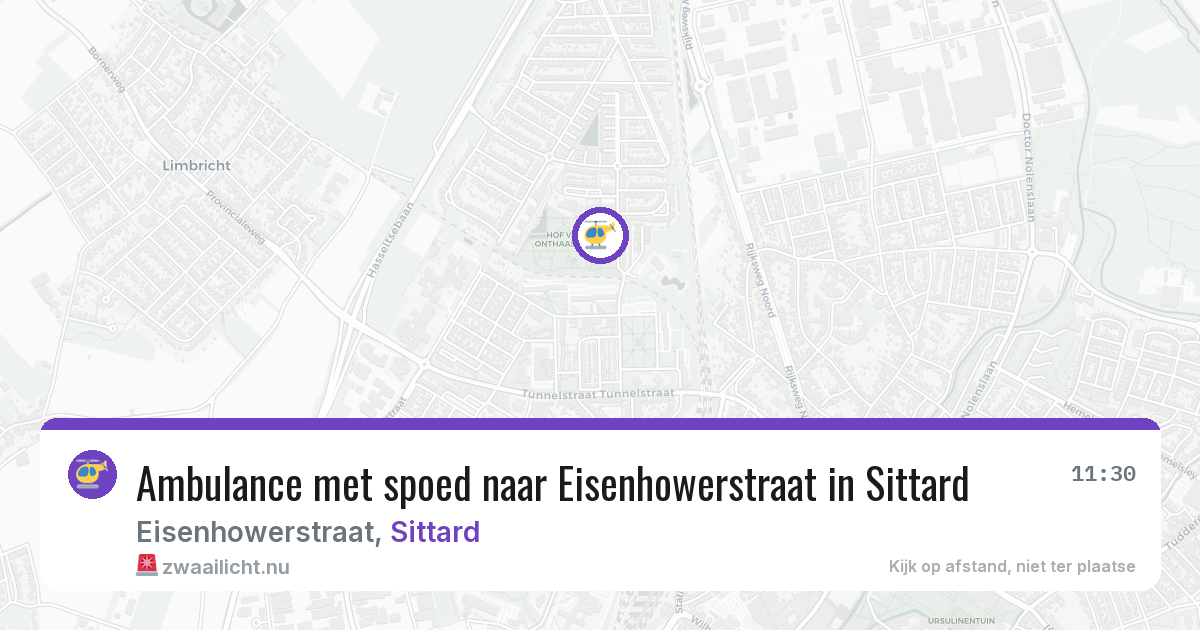 Ambulance met spoed naar Eisenhowerstraat in Sittard — 15 jul 2026
