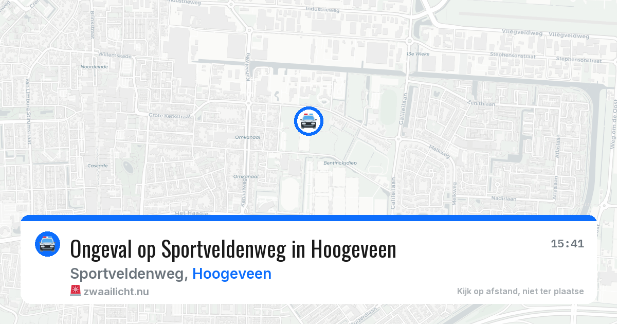 Ongeval op Sportveldenweg in Hoogeveen — 12 apr 2026
