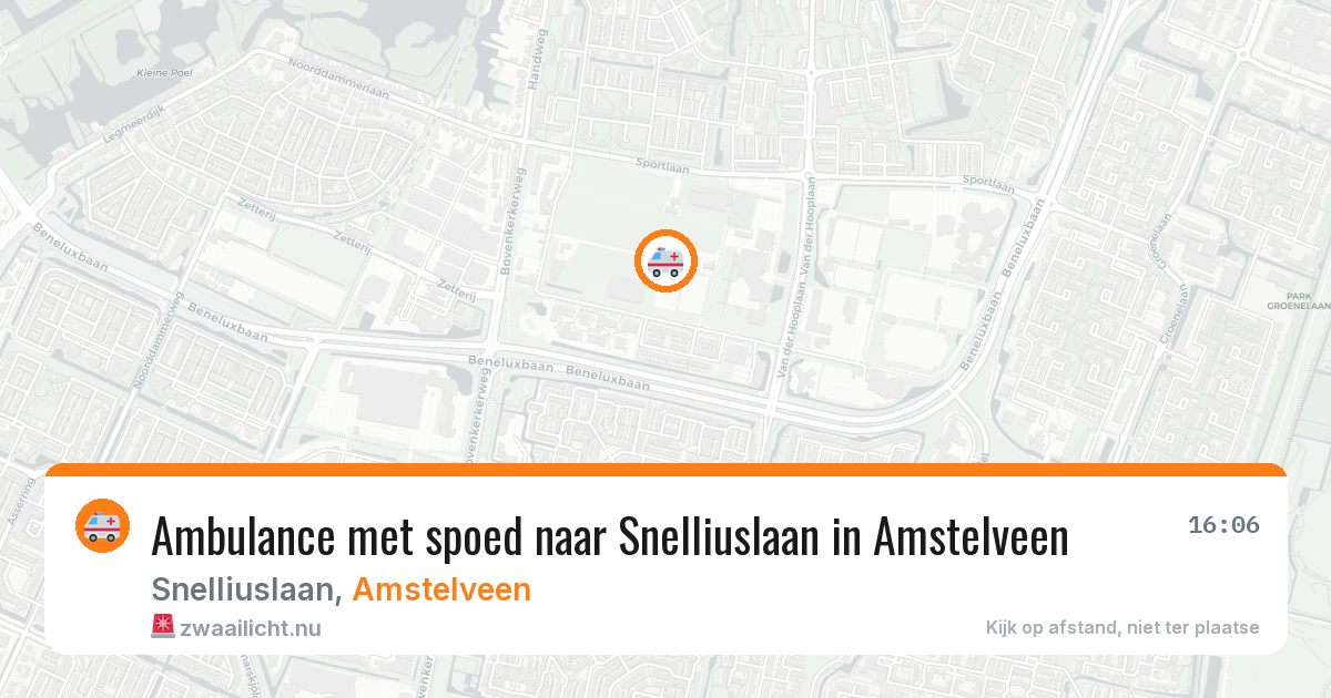 Ambulance met spoed naar Snelliuslaan in Amstelveen — 8 jun 2026