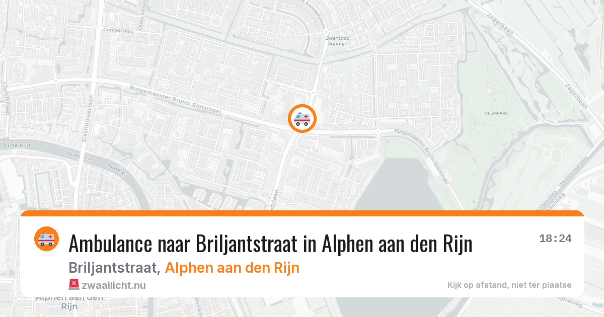 Ambulance naar Briljantstraat in Alphen aan den Rijn — 16 jul 2026