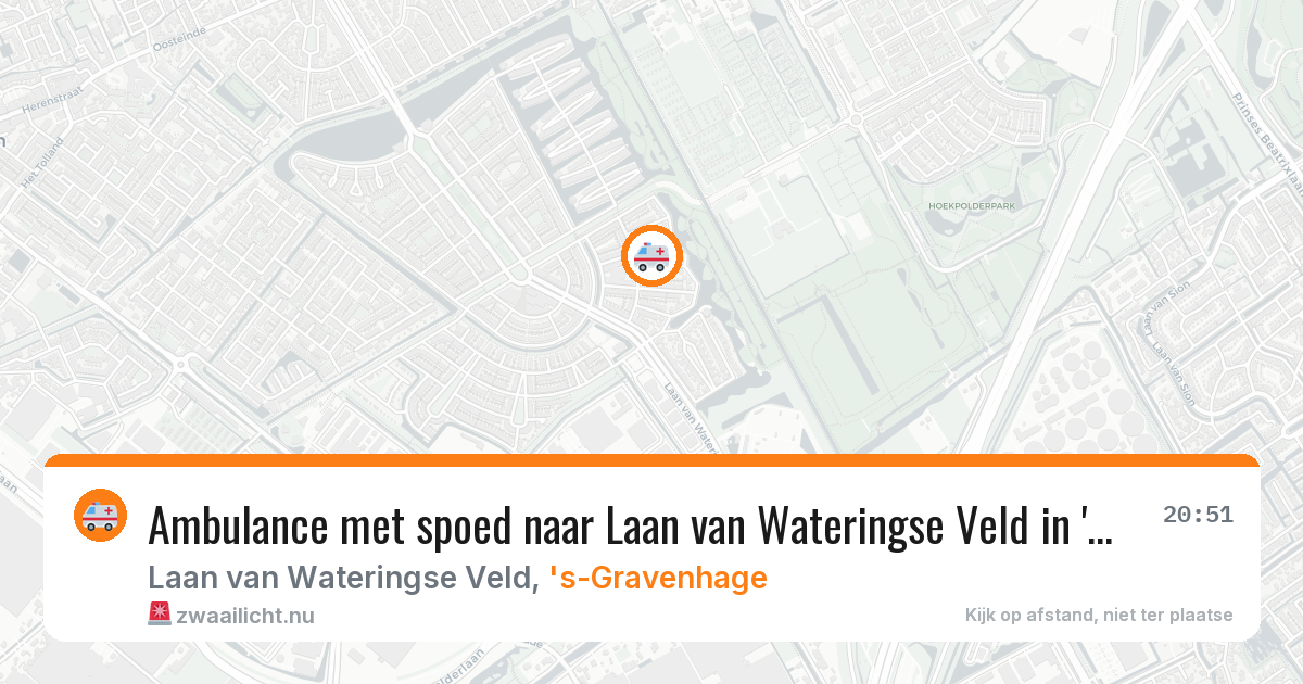 Ambulance met spoed naar Laan van Wateringse Veld in 's-Gravenhage — 15 jul 2026