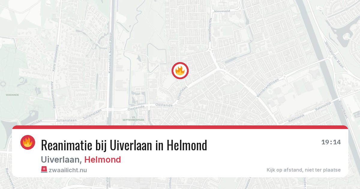 Reanimatie bij Uiverlaan in Helmond — 3 apr 2026