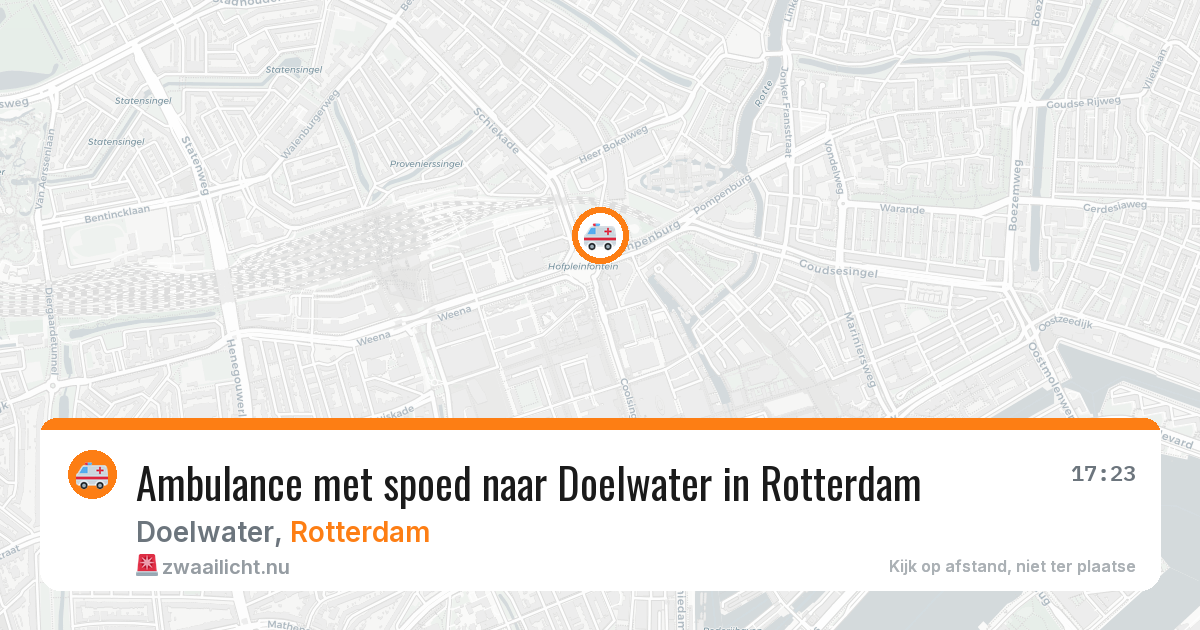 Ambulance met spoed naar Doelwater in Rotterdam — 30 mei 2026