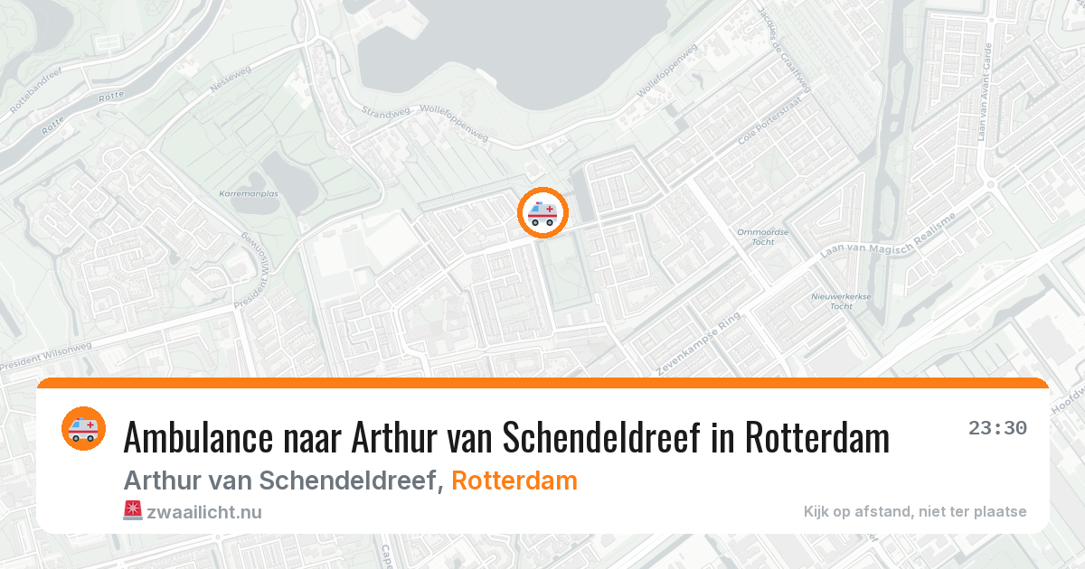 Ambulance naar Arthur van Schendeldreef in Rotterdam — 7 jun 2026