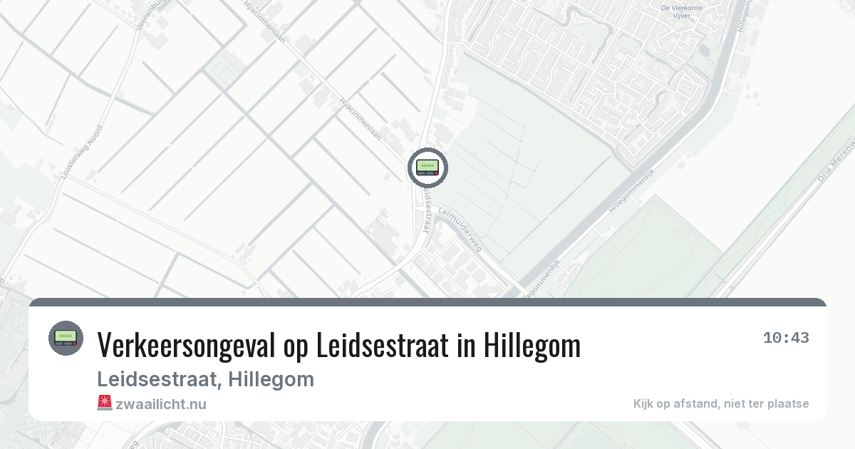 Verkeersongeval op Leidsestraat in Hillegom — 25 feb 2026