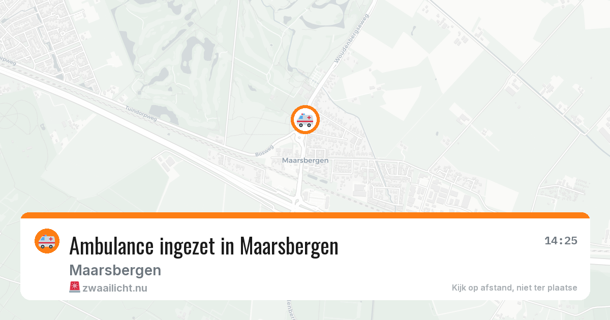 Ambulance ingezet in Maarsbergen — 30 mei 2026
