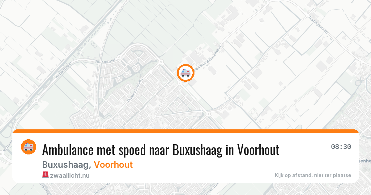 Ambulance met spoed naar Buxushaag in Voorhout — 17 mrt 2026