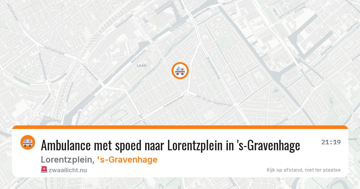 Ambulance met spoed naar Lorentzplein in 's-Gravenhage — 17 feb 2026
