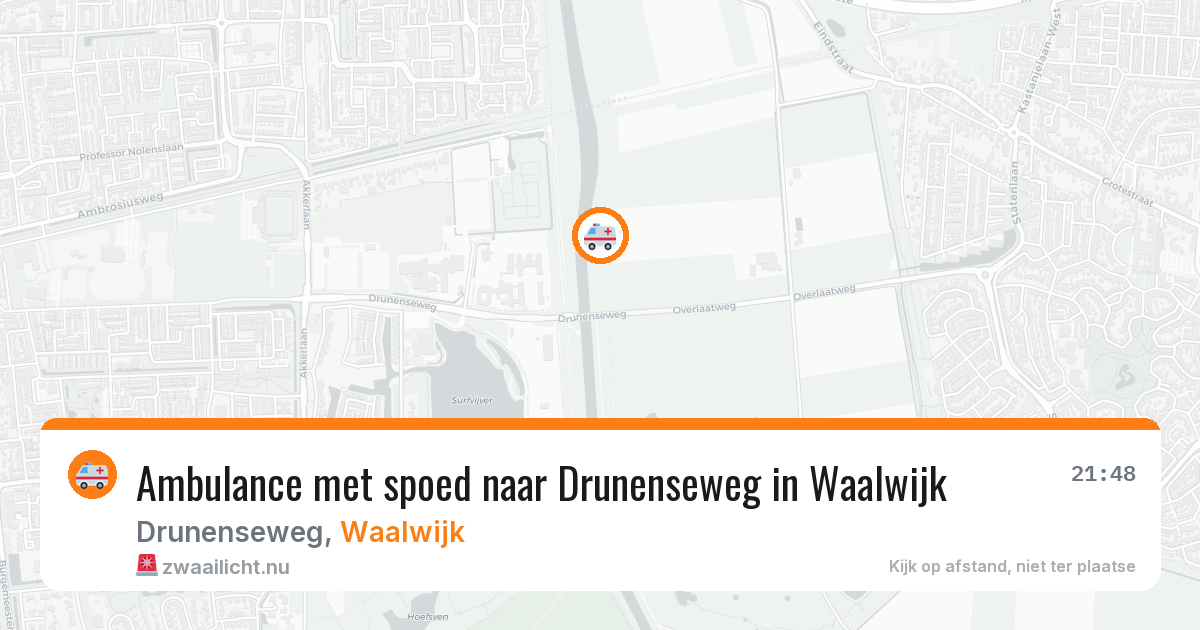Ambulance met spoed naar Drunenseweg in Waalwijk — 5 mei 2026