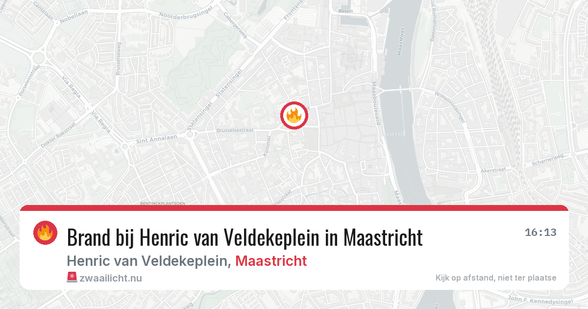Brand bij Henric van Veldekeplein in Maastricht — 25 mei 2026