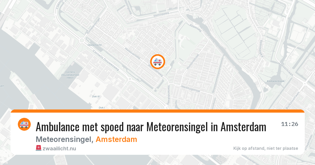 Ambulance met spoed naar Meteorensingel in Amsterdam — 25 jun 2026