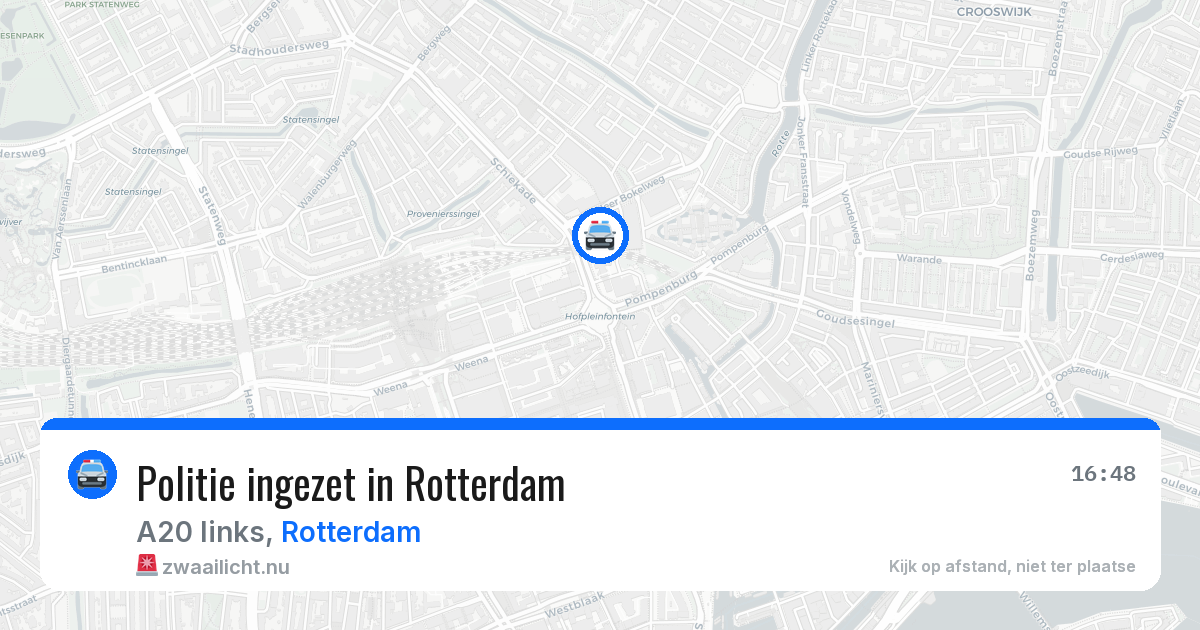 Politie ingezet in Rotterdam — 7 apr 2026 | 🚨 Zwaailicht.nu