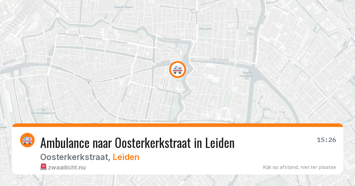 Ambulance naar Oosterkerkstraat in Leiden — 21 jul 2026