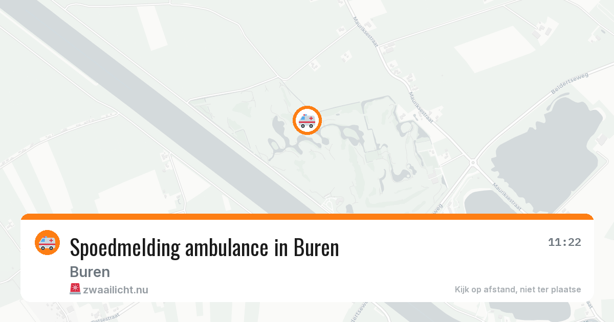Spoedmelding ambulance in Buren — 21 jul 2026
