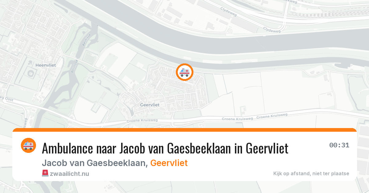 Ambulance naar Jacob van Gaesbeeklaan in Geervliet — 22 mei 2026