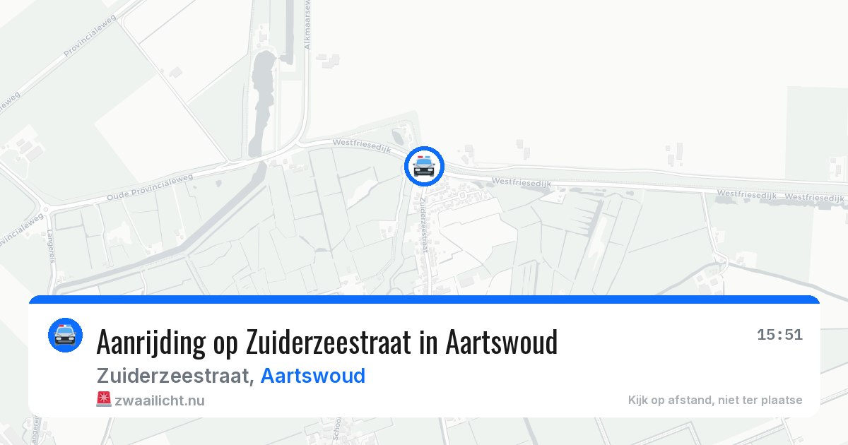 Aanrijding op Zuiderzeestraat in Aartswoud — 6 mei 2026