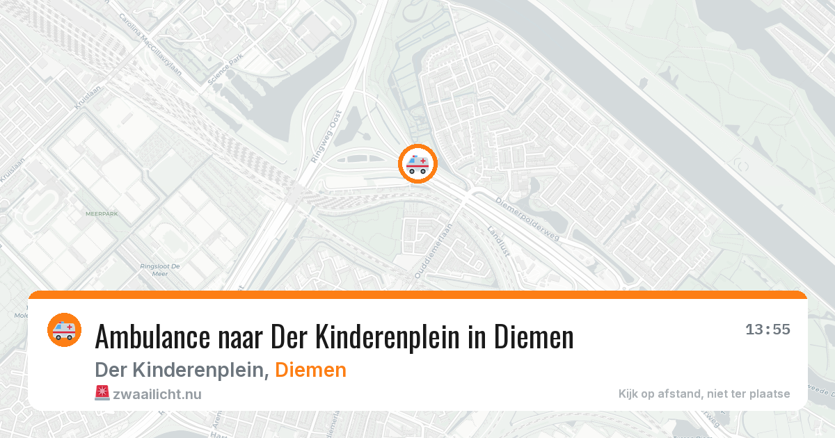 Ambulance naar Der Kinderenplein in Diemen — 23 jul 2026