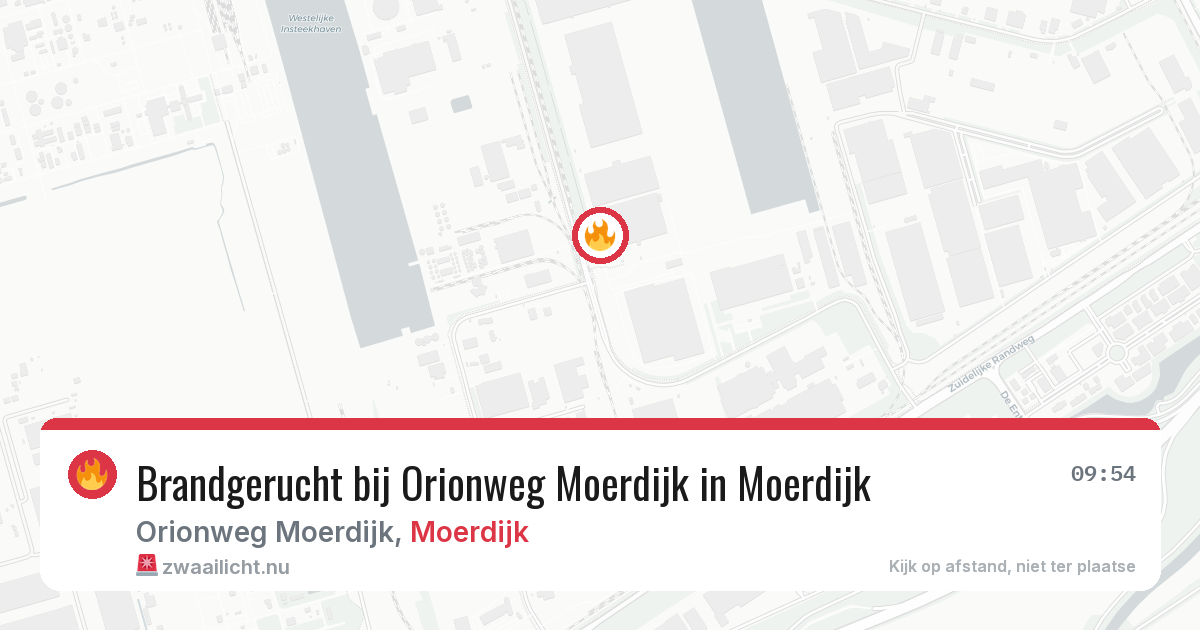 Brandgerucht bij Orionweg Moerdijk in Moerdijk — 10 jul 2026