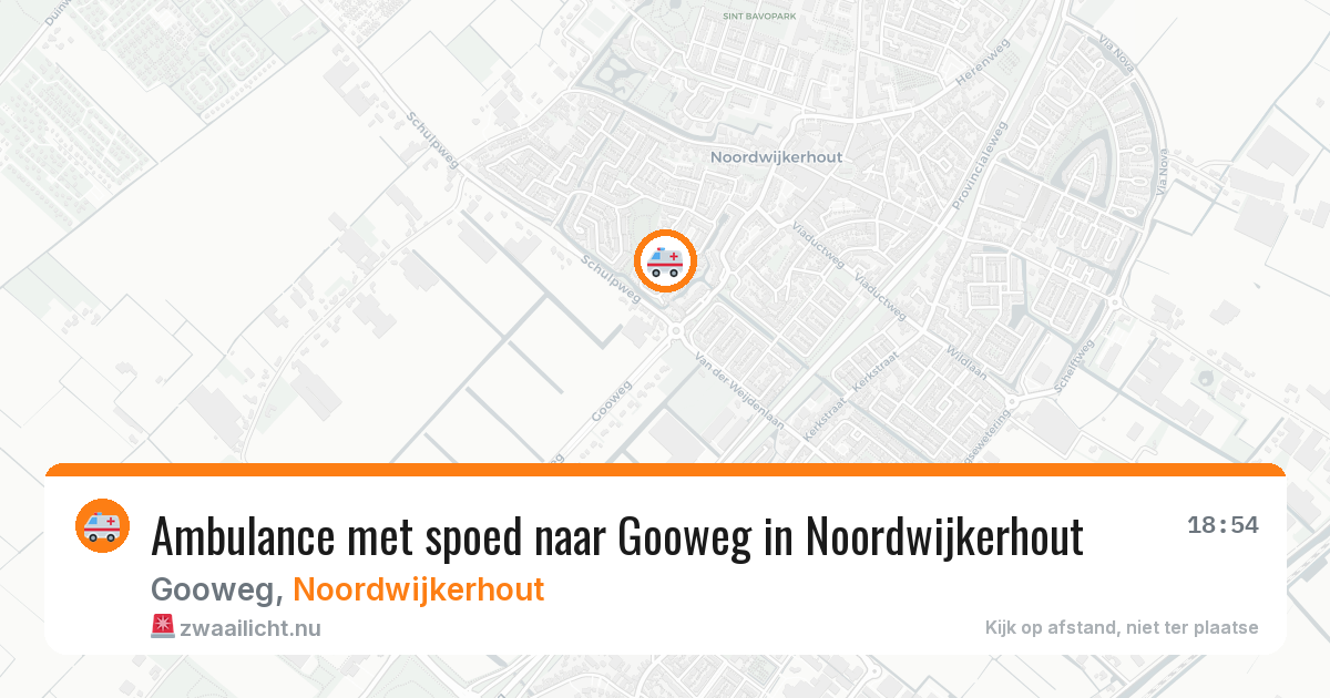 Ambulance met spoed naar Gooweg in Noordwijkerhout — 22 apr 2026