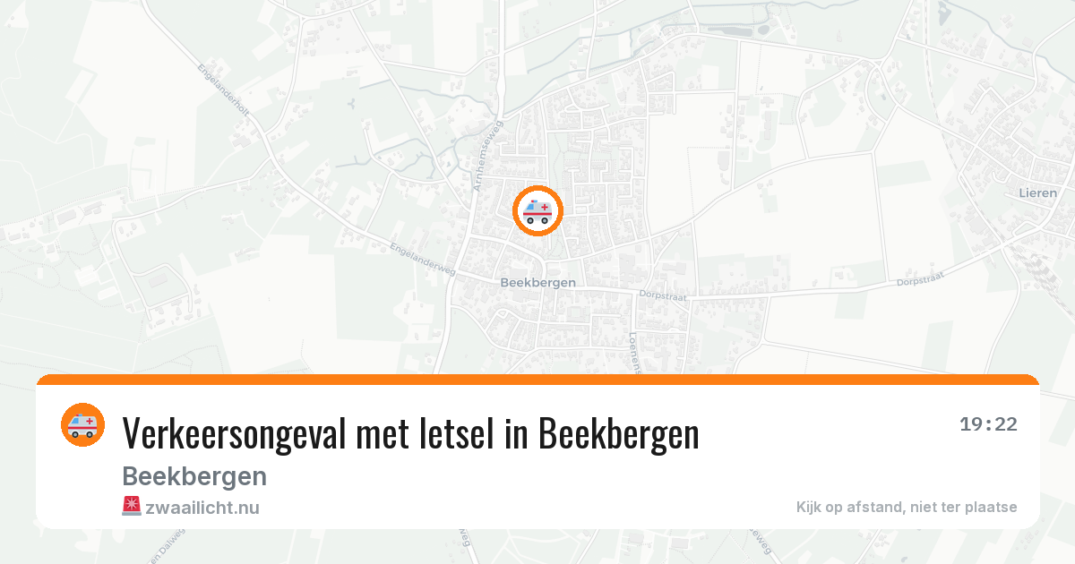 Verkeersongeval met letsel in Beekbergen — 14 apr 2026