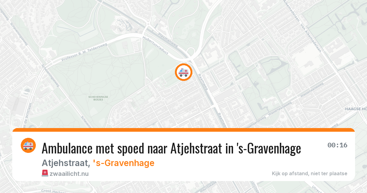 Ambulance met spoed naar Atjehstraat in 's-Gravenhage — 30 mei 2026