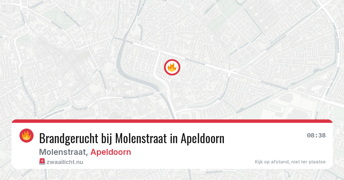Brandgerucht bij Molenstraat in Apeldoorn — 7 apr 2026