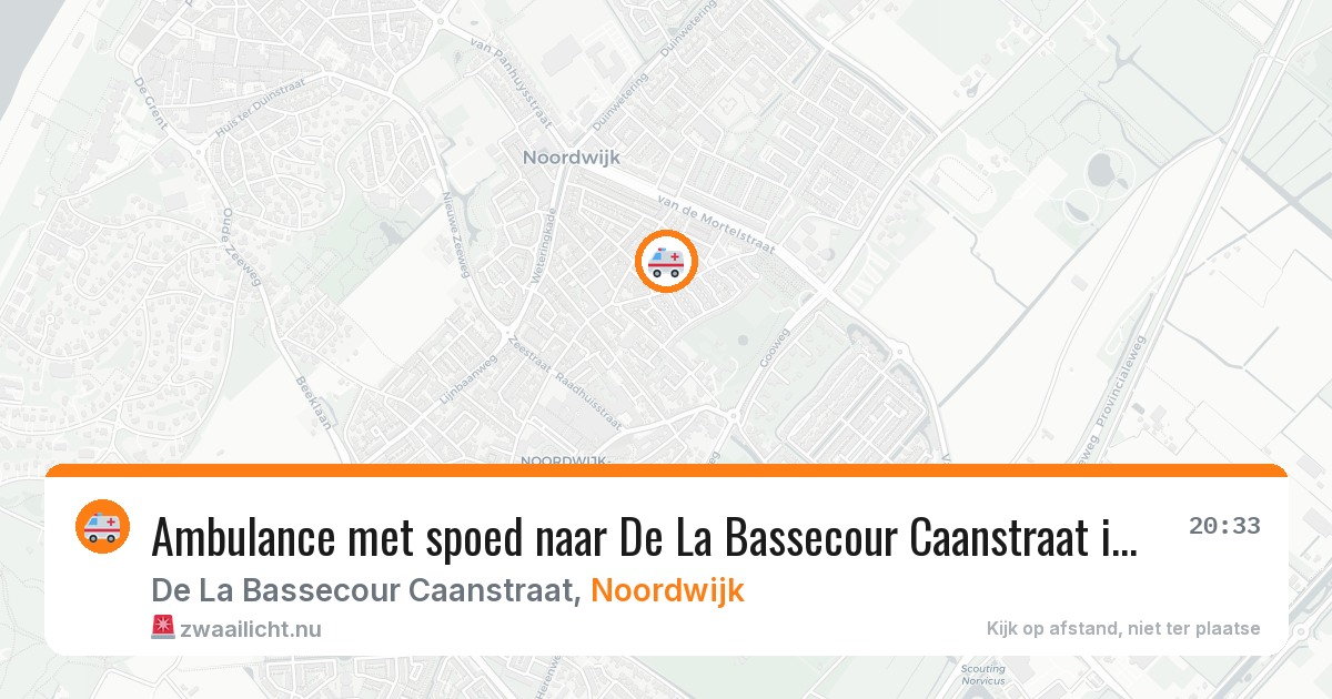 Ambulance met spoed naar De La Bassecour Caanstraat in Noordwijk — 21 jan 2026