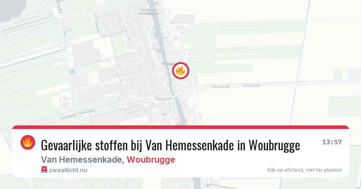 Gevaarlijke stoffen bij Van Hemessenkade in Woubrugge — 4 jun 2026