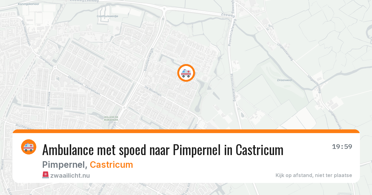 Ambulance met spoed naar Pimpernel in Castricum — 11 jul 2026