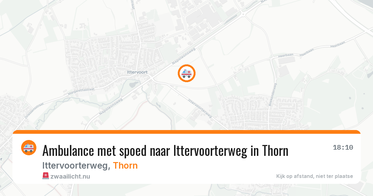 Ambulance met spoed naar Ittervoorterweg in Thorn — 27 mrt 2026