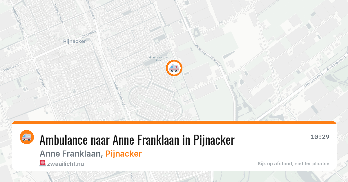 Ambulance naar Anne Franklaan in Pijnacker — 14 jul 2026