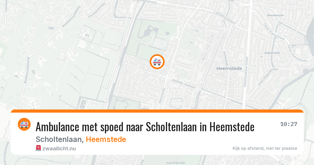 Ambulance met spoed naar Scholtenlaan in Heemstede — 16 jul 2026