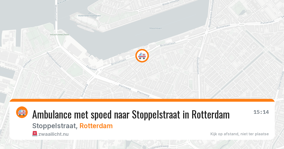 Ambulance met spoed naar Stoppelstraat in Rotterdam — 25 mei 2026