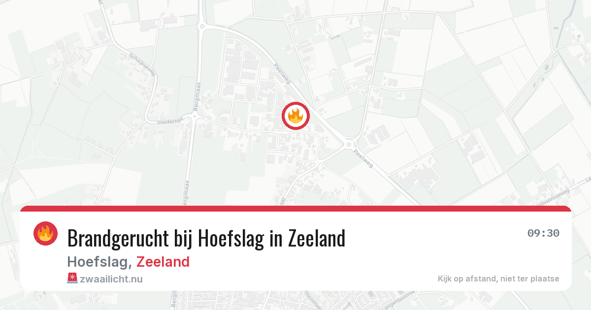 Brandgerucht bij Hoefslag in Zeeland — 25 mei 2026