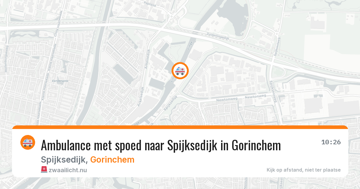 Ambulance met spoed naar Spijksedijk in Gorinchem — 21 jul 2026