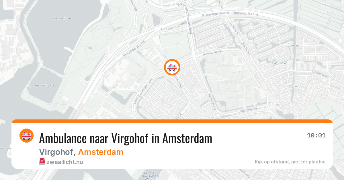 Ambulance naar Virgohof in Amsterdam — 22 mrt 2026
