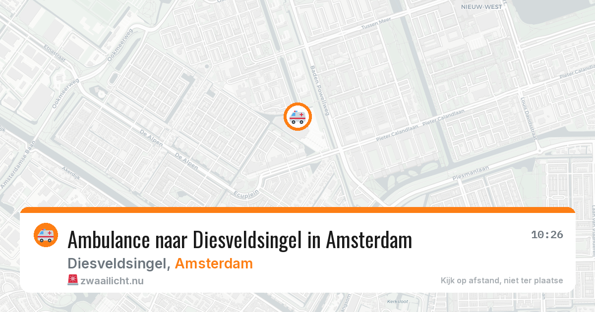 Ambulance naar Diesveldsingel in Amsterdam — 24 mei 2026