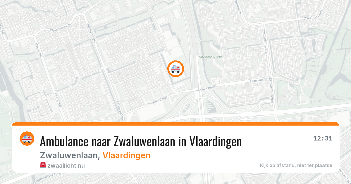 Ambulance naar Zwaluwenlaan in Vlaardingen — 20 jul 2026
